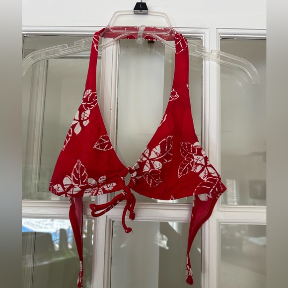Esprit Red and White Bikini Top and Bottom - Picture 1 of 7